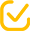 icono de check amarillo